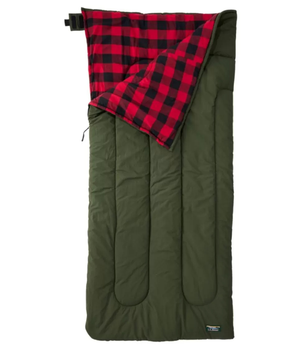 Shop "Adults' Flannel Lined Camp Sleeping Bag, 20°" Camping & Hiking