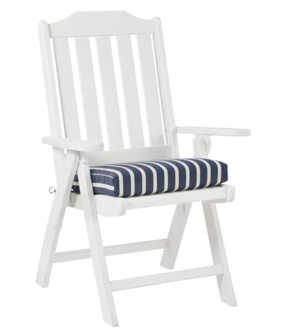 Best Sale "Casco Bay Cushion for All-Weather Armless/Folding Chair, Stripe" Furniture | Backyard & Patio