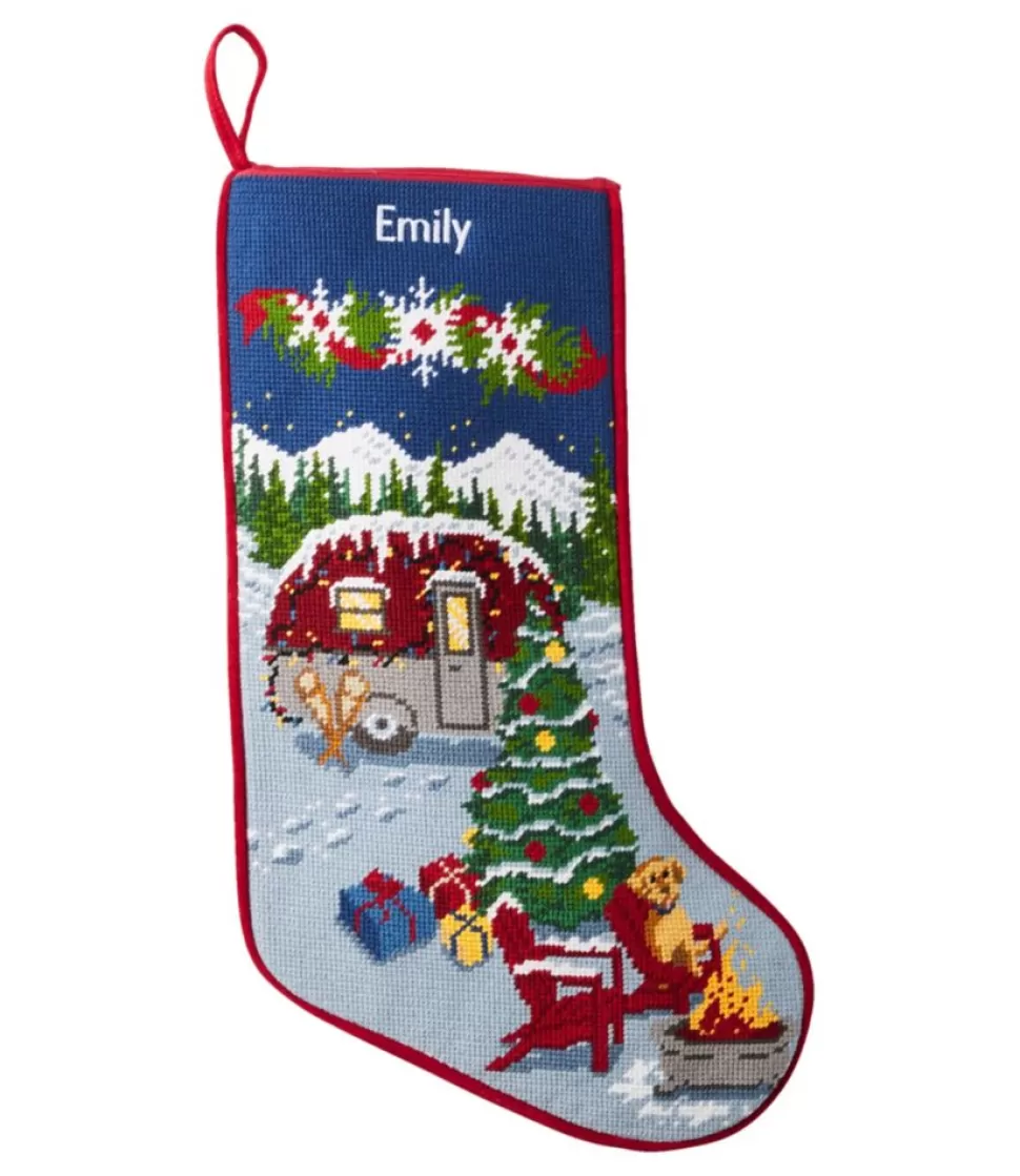Clearance "Christmas Needlepoint Stocking, Cotton" Holiday
