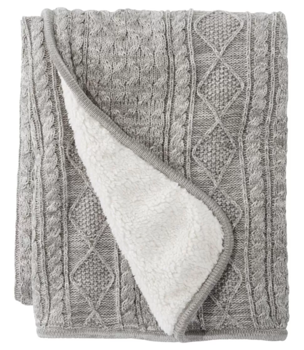 Fashion "Fisherman Cabled Fleece Throw" Bedding | Home Decor