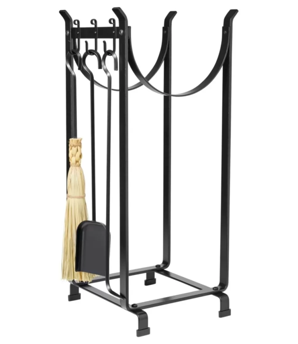 Hot "Hearthside Wood Rack With Tools" Fireplace & Hearth