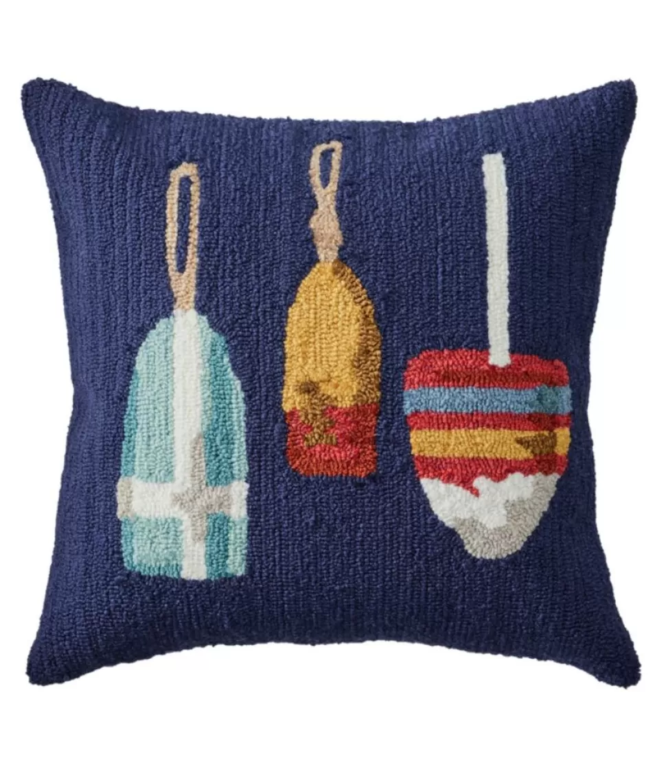 Flash Sale "Indoor/Outdoor Hooked Pillow, Buoys" Home Decor