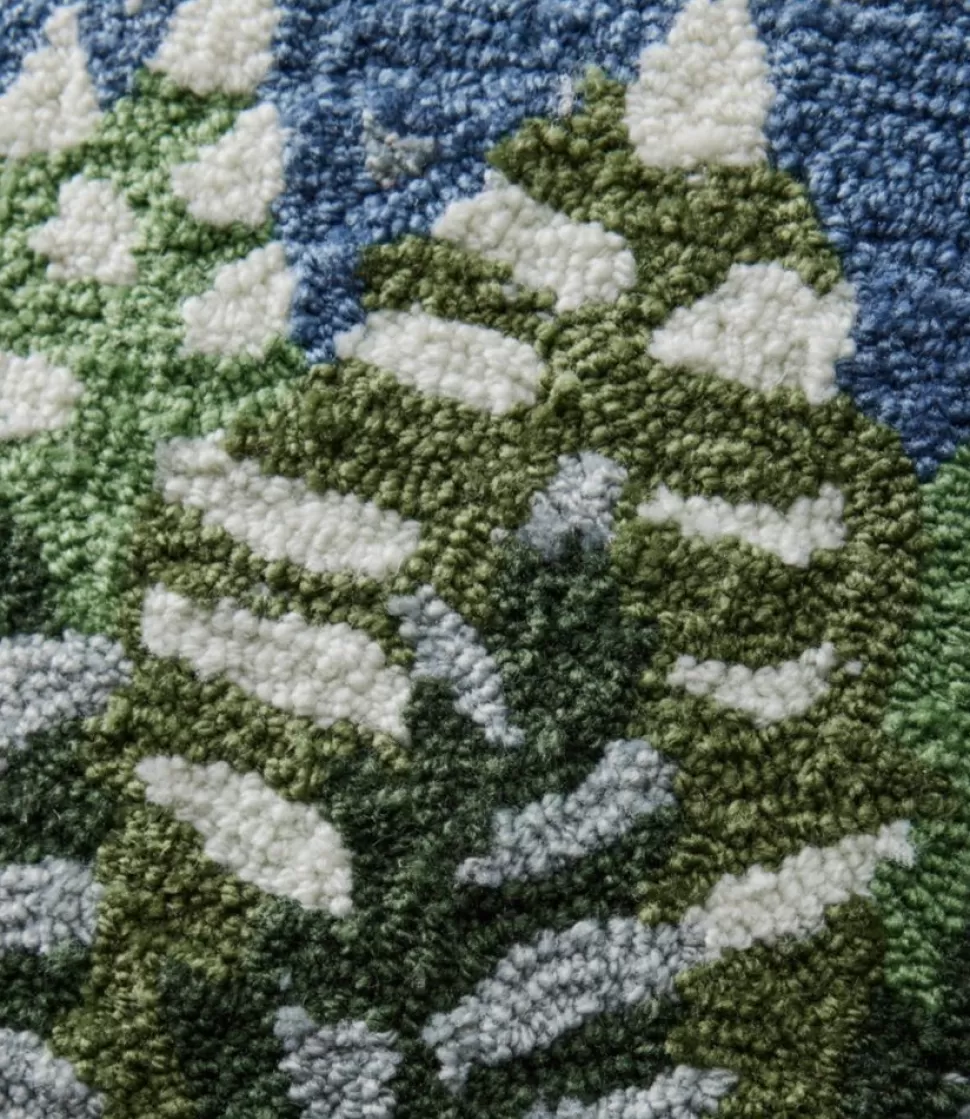 Sale "Indoor/Outdoor Hooked Pillow, Frosted Trees" Home Decor