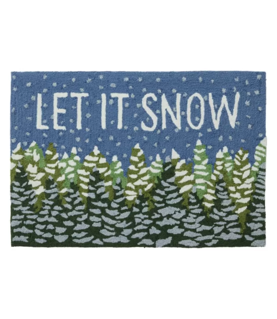 Clearance "Indoor/Outdoor Vacationland Rug, Frosted Trees" Rugs & Mats | Backyard & Patio