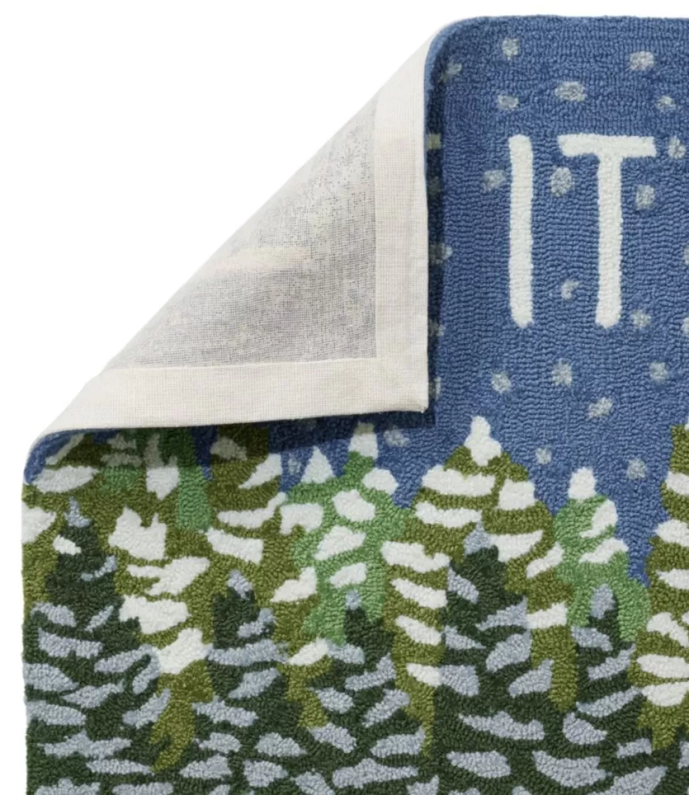 Clearance "Indoor/Outdoor Vacationland Rug, Frosted Trees" Rugs & Mats | Backyard & Patio