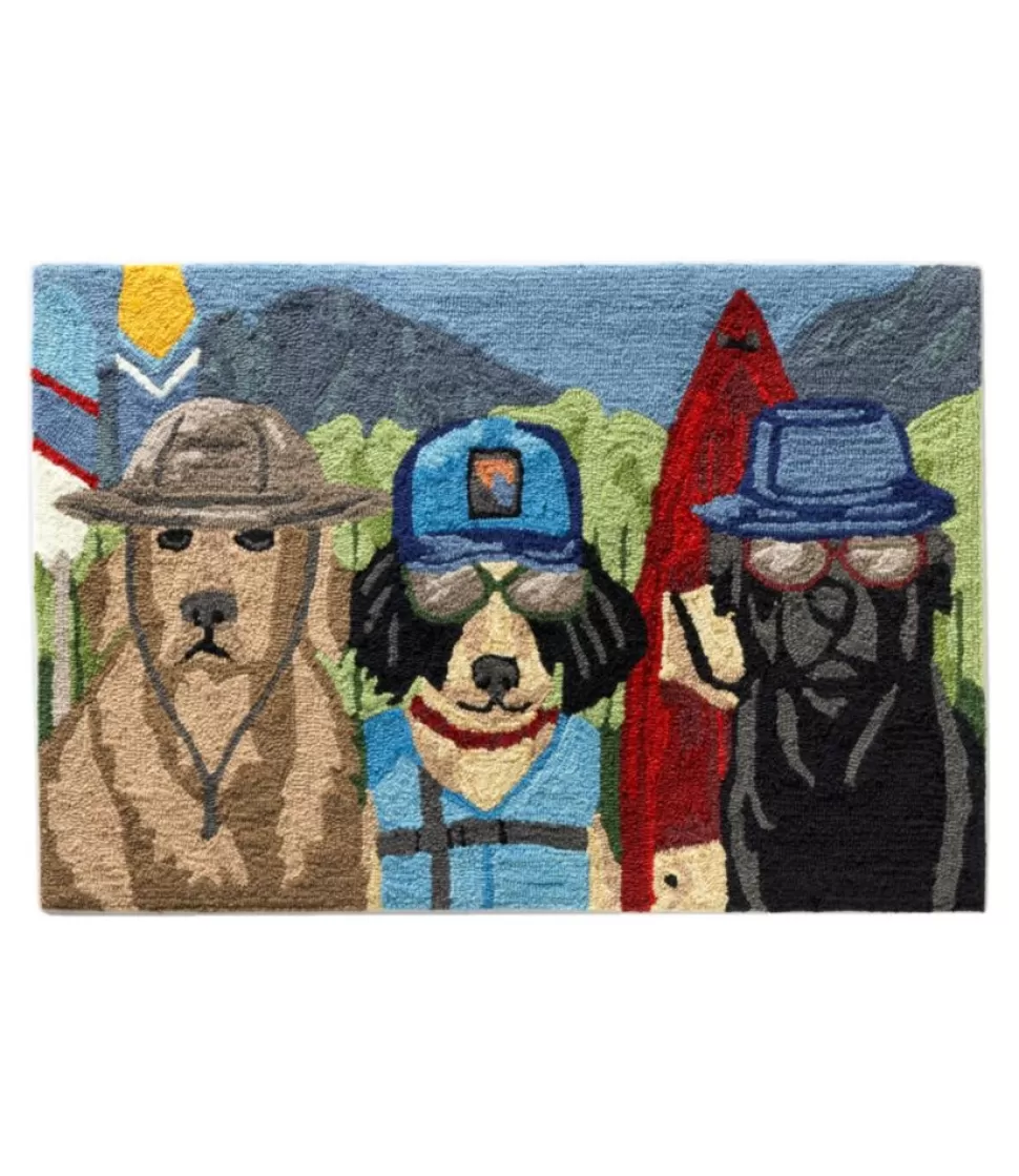 Outlet "Indoor/Outdoor Vacationland Rug, Paddle Sports Dogs" Rugs & Mats | Backyard & Patio
