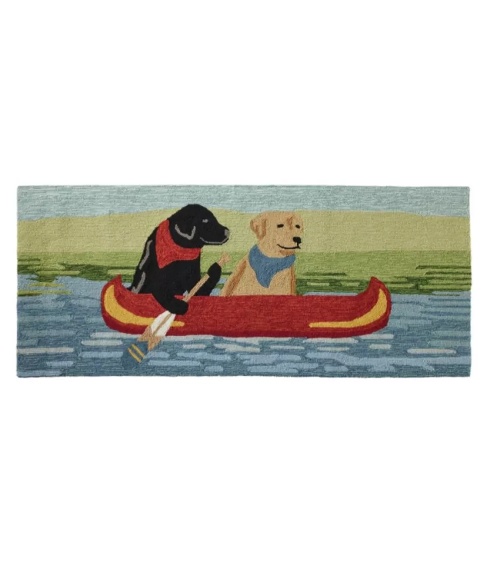 Fashion "Indoor/Outdoor Vacationland Runner, Dog Canoe" Rugs & Mats | Backyard & Patio