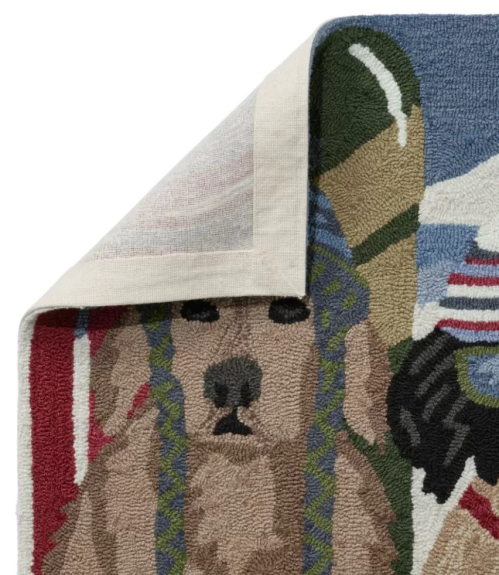Store "Indoor/Outdoor Vacationland Runner, Dogs Skiing" Rugs & Mats | Backyard & Patio