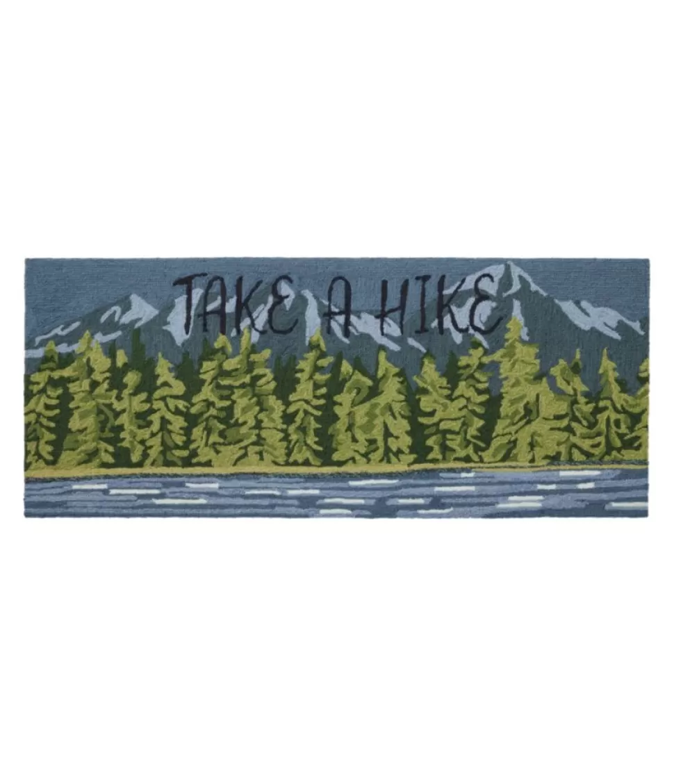 Flash Sale "Indoor/Outdoor Vacationland Runner, Lakeside Mountain Scene" Rugs & Mats | Backyard & Patio