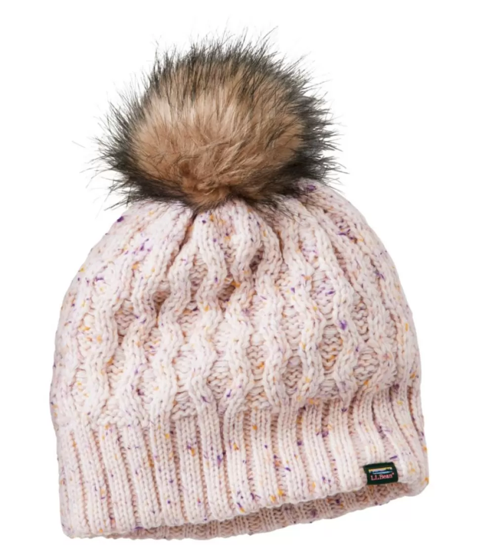 New "Kids' Cozy Cable Pom Hat, Stripe" Kids Accessories | Accessories