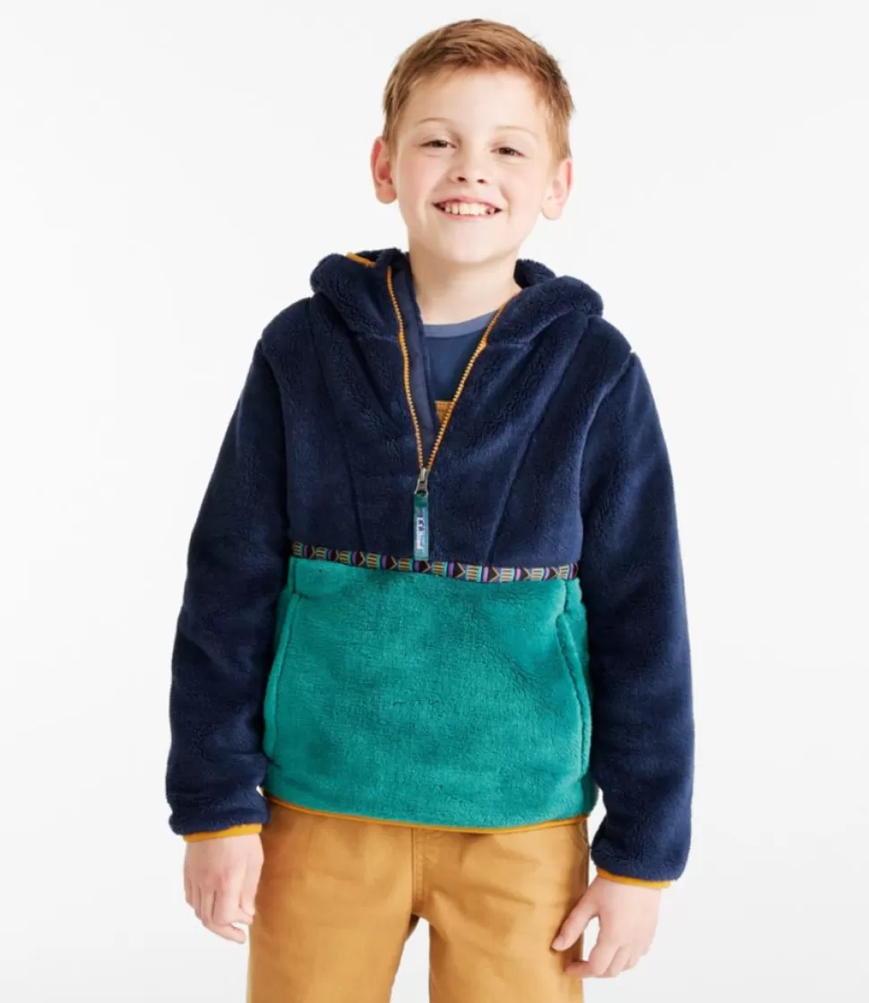 Cheap "Kids' Hi-Pile Fleece Hooded Pullover, Colorblock" Kids Tops | Jackets & Vests