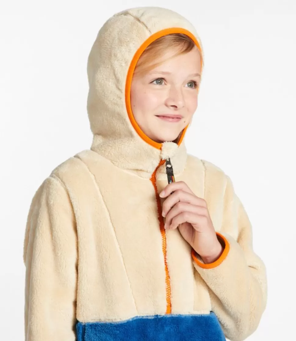 Cheap "Kids' Hi-Pile Fleece Hooded Pullover, Colorblock" Kids Tops | Jackets & Vests