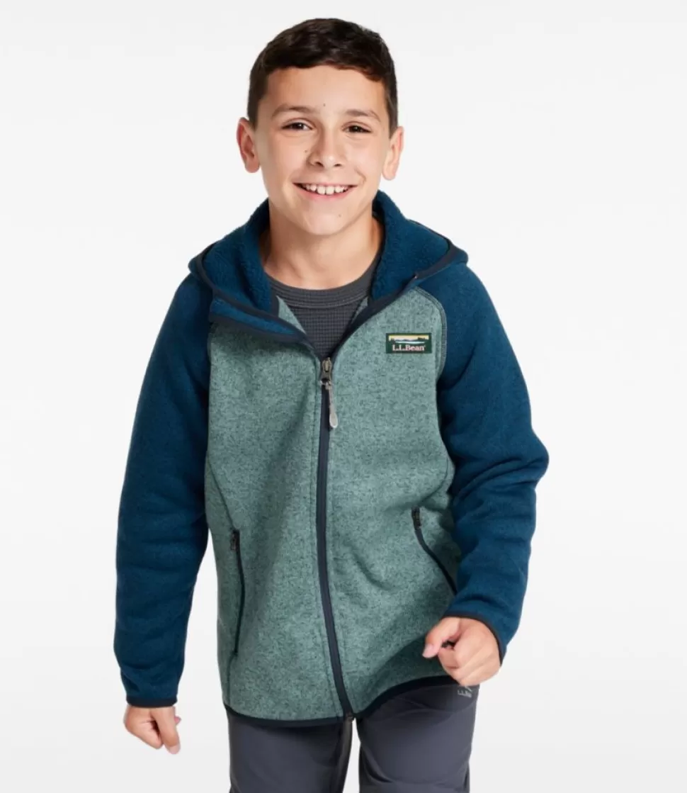 Clearance "Kids' 's Sweater Fleece, Hooded Colorblock" Kids Tops | Jackets & Vests