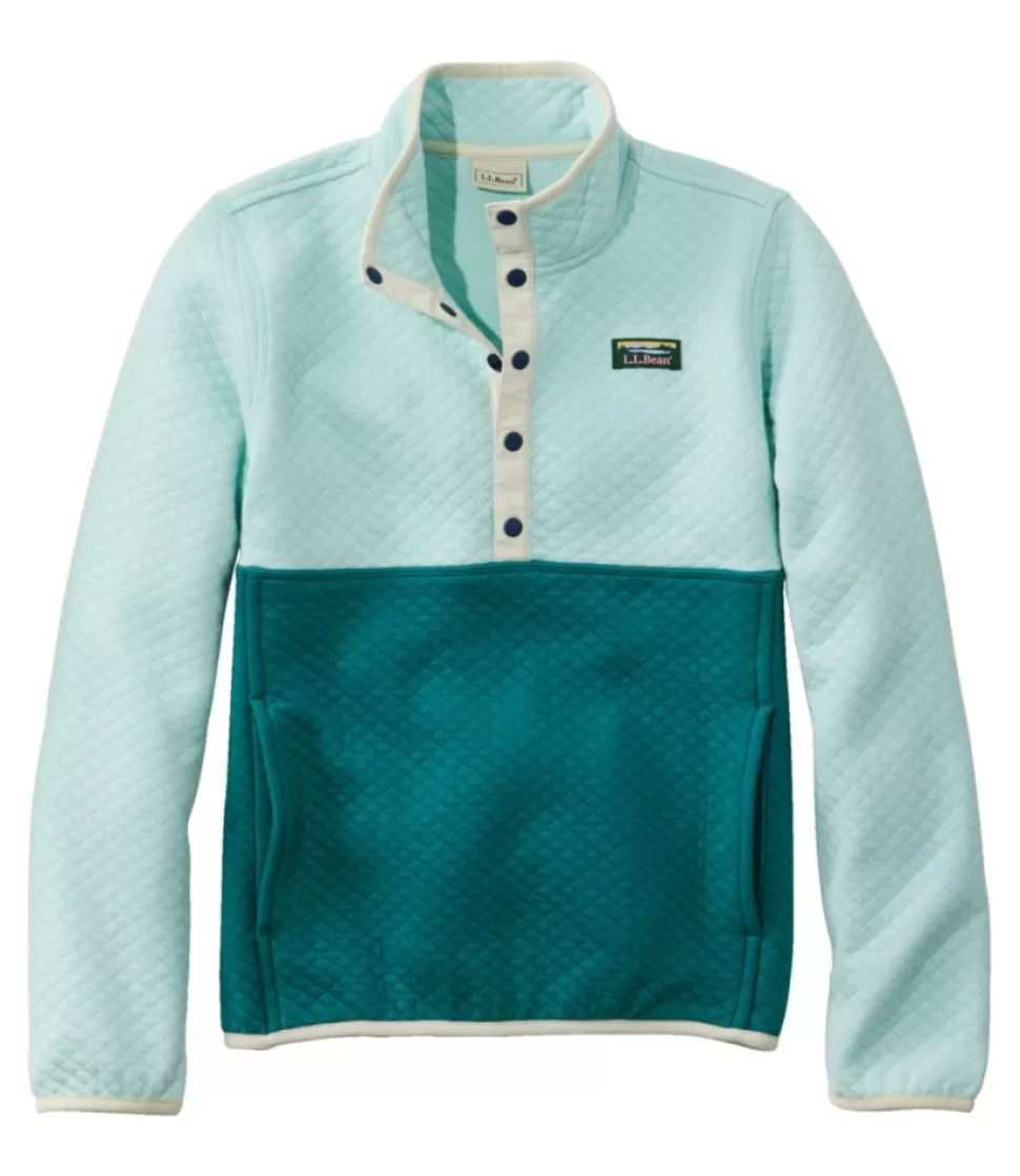 Clearance "Kids' Quilted Quarter-Snap Pullover, Colorblock" Kids Tops