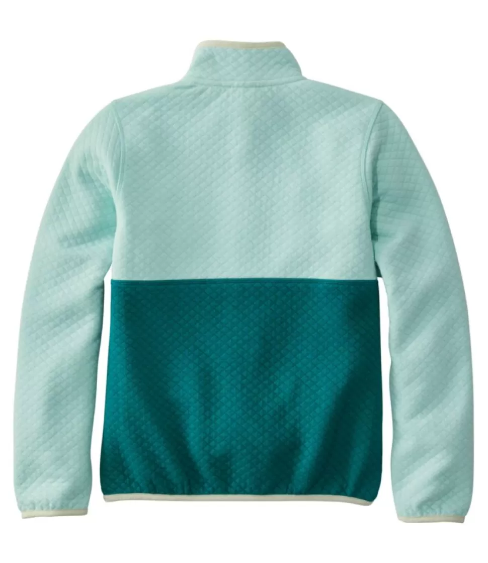 Clearance "Kids' Quilted Quarter-Snap Pullover, Colorblock" Kids Tops