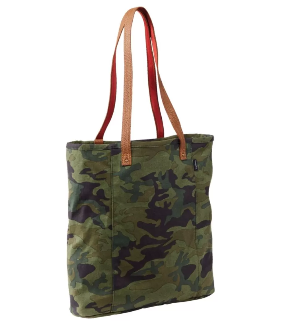 Outlet "Leather-Handle Essential Tote Bag, Print" Everyday Bags & Totes