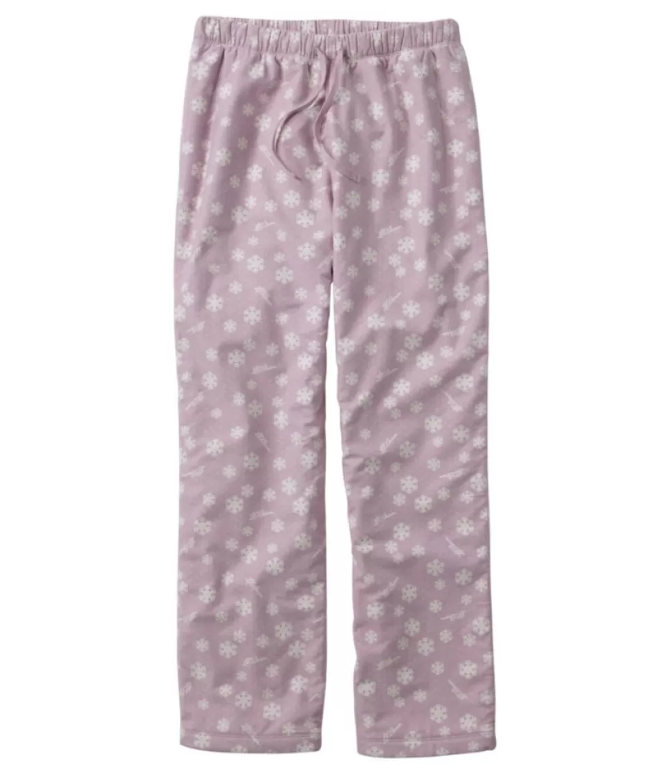 Store " Flannel Sleep Pants, Print Fleece-Lined" Women Sleepwear
