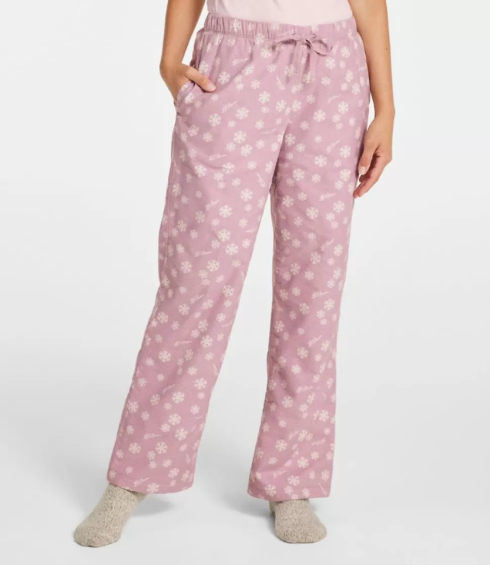 Store " Flannel Sleep Pants, Print Fleece-Lined" Women Sleepwear