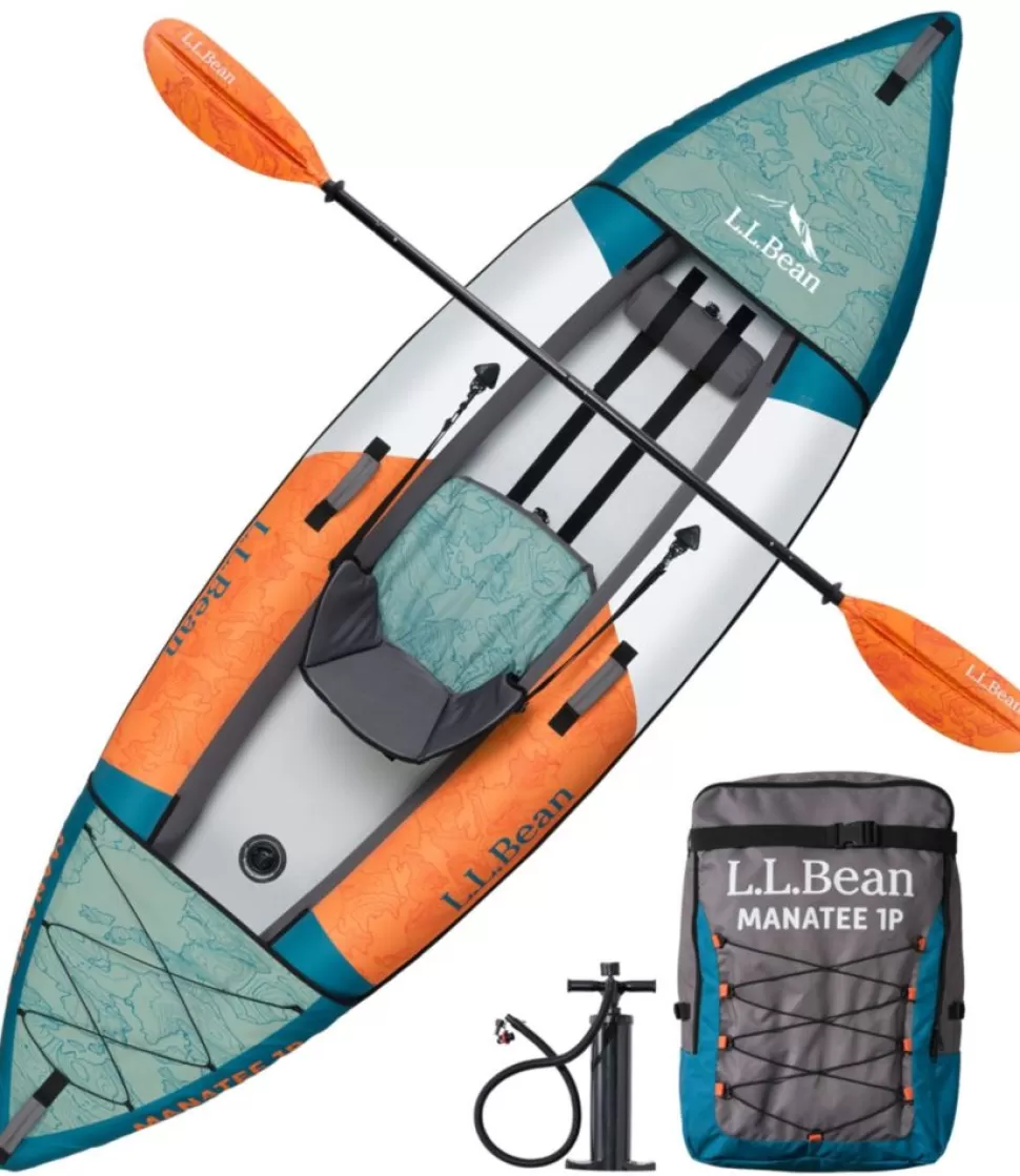 Outlet " Manatee Inflatable Kayak Package, 10'" Water Sports