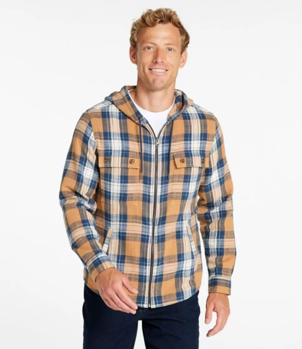 Cheap "Men's 1912 Field Flannel Shirt, Hooded, Slightly Fitted Untucked Fit, Plaid" Shirts