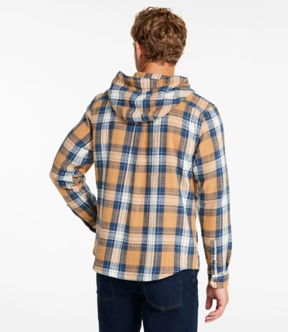 Cheap "Men's 1912 Field Flannel Shirt, Hooded, Slightly Fitted Untucked Fit, Plaid" Shirts
