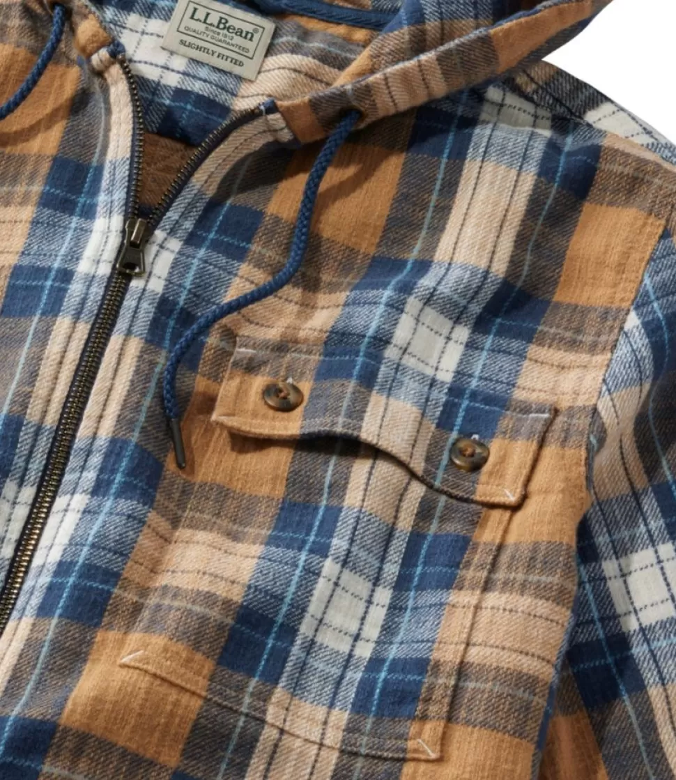 Cheap "Men's 1912 Field Flannel Shirt, Hooded, Slightly Fitted Untucked Fit, Plaid" Shirts