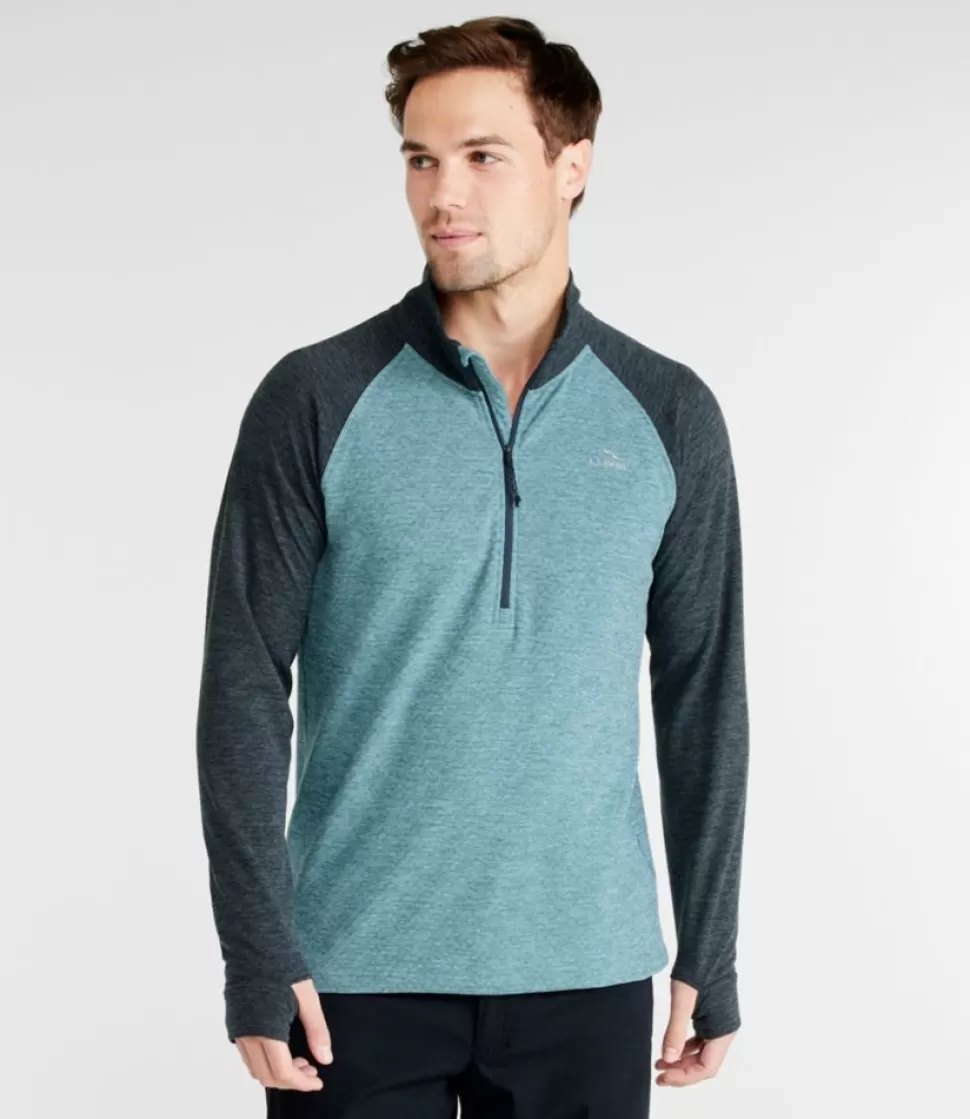 Clearance "Men's Adventure Grid Fleece, Quarter-Zip Colorblock" Fleece | Activewear