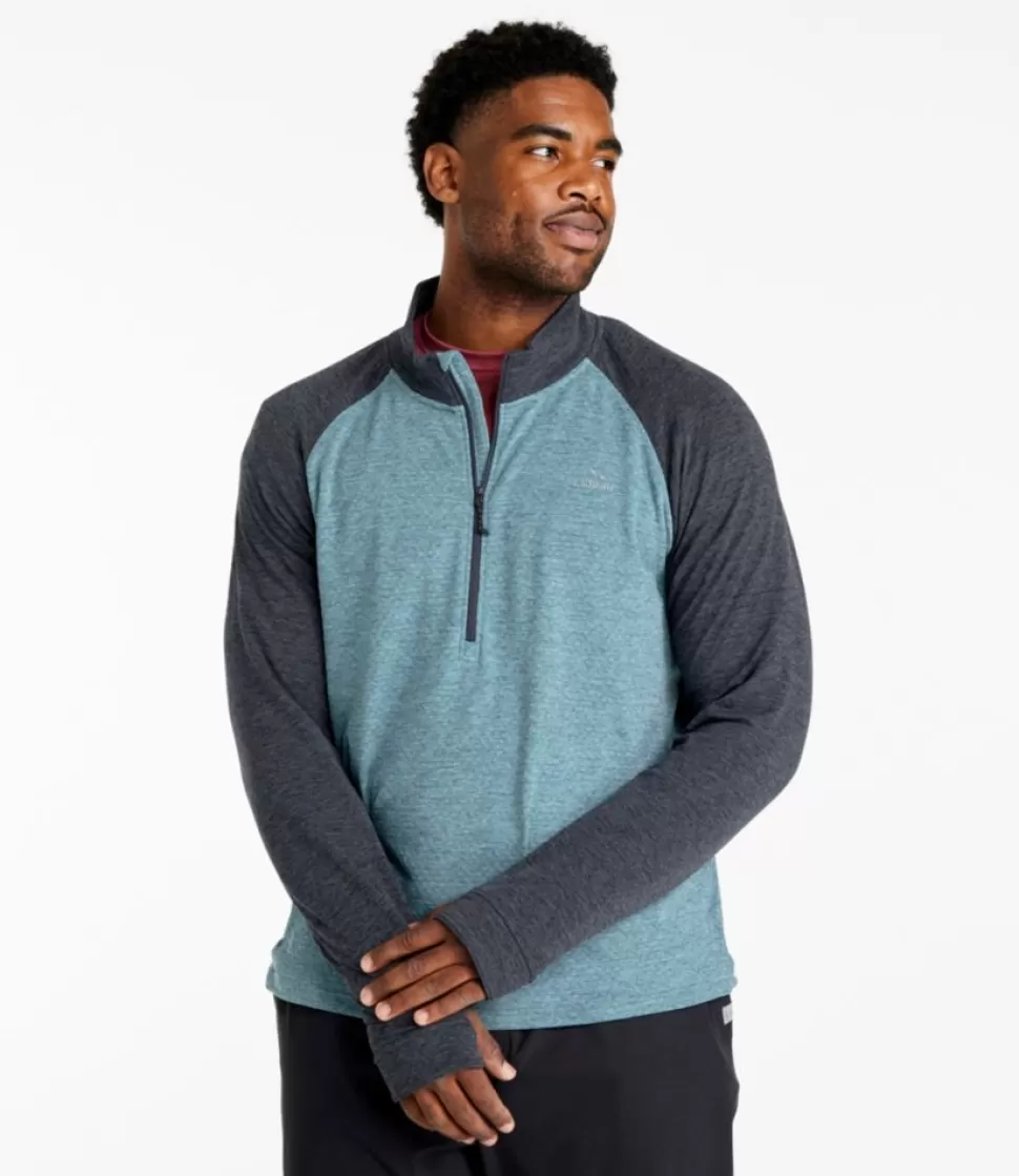 Clearance "Men's Adventure Grid Fleece, Quarter-Zip Colorblock" Fleece | Activewear