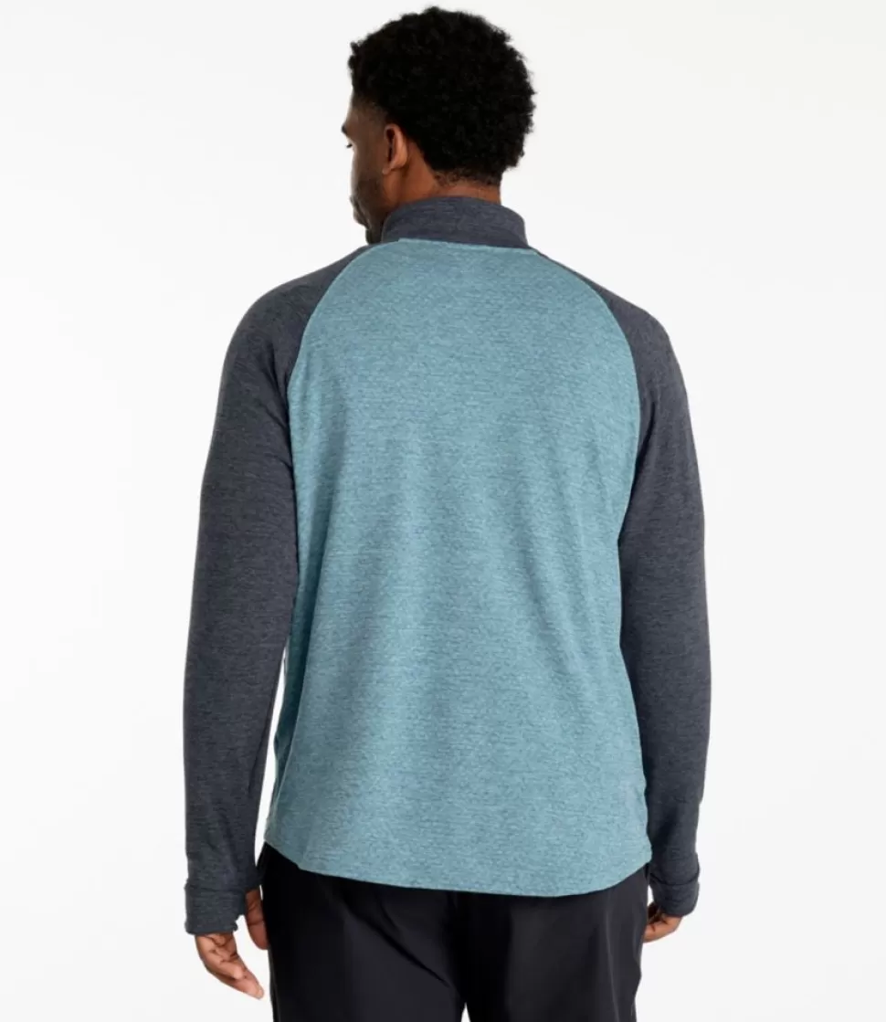 Clearance "Men's Adventure Grid Fleece, Quarter-Zip Colorblock" Fleece | Activewear
