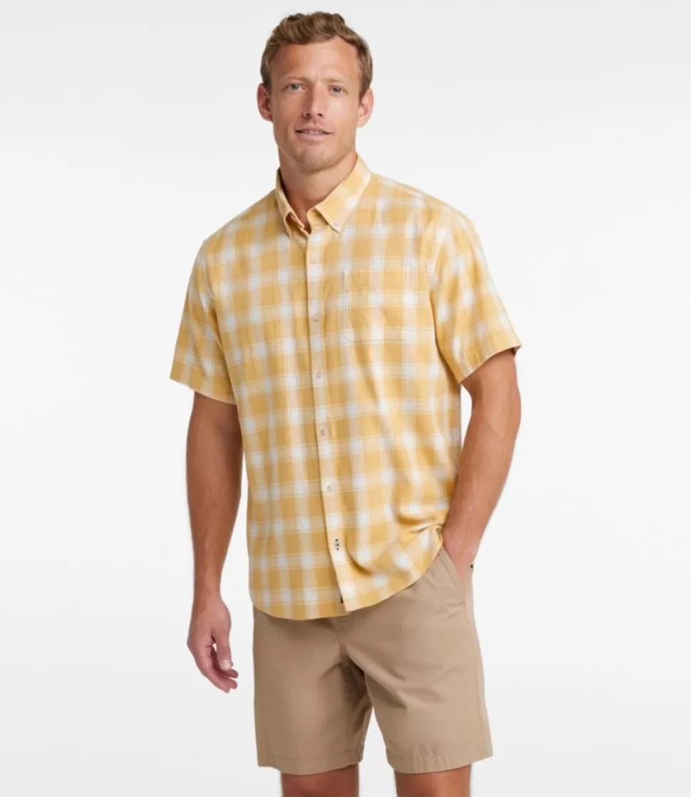 Sale "Men's Backyard BBQ Shirt, Short-Sleeve, Traditional Untucked Fit, Plaid" Shirts