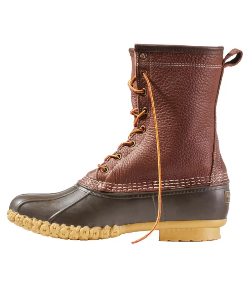 Hot "Men's Bean Boots, 10" Shearling-Lined Tumbled Leather" Boots