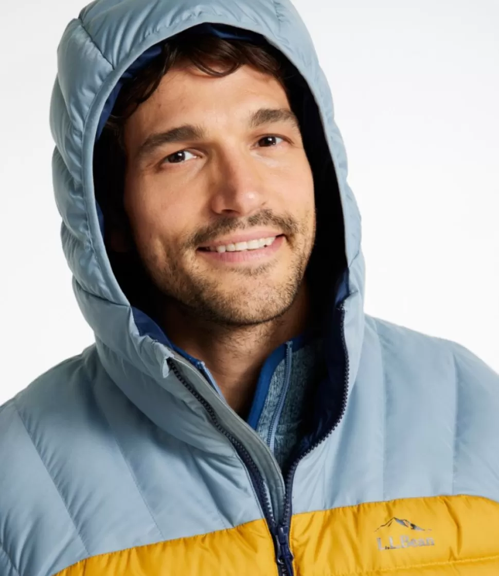 Online "Men's Bean's Down Hooded Jacket, Colorblock" Insulated Jackets