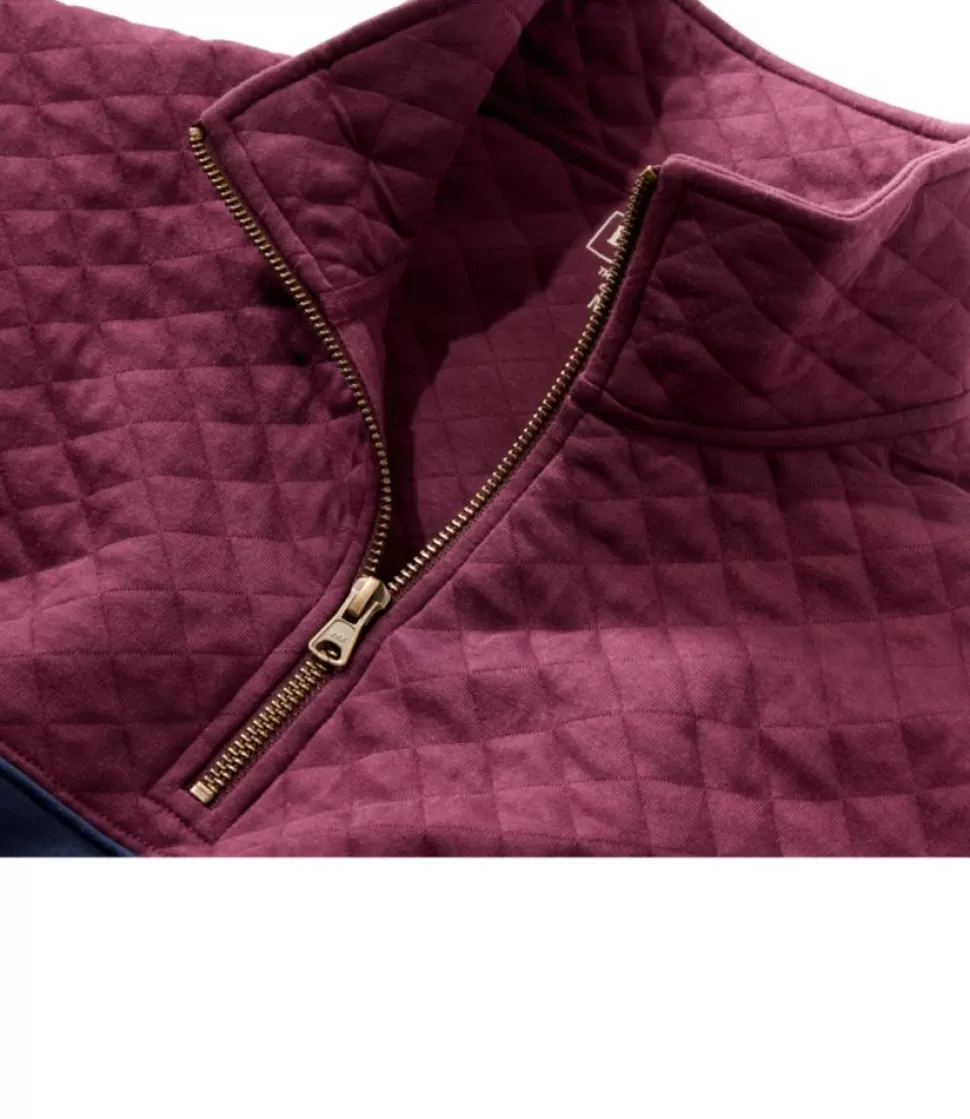 Hot "Men's Bean's Quilted Sweatshirt, Mockneck, Colorblock" Sweatshirts
