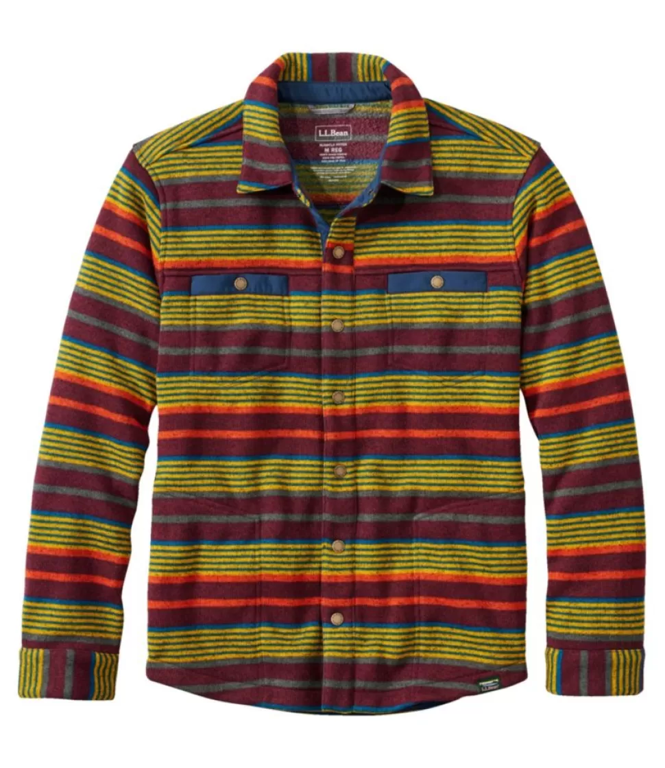 Clearance "Men's Bean's Sweater Fleece Shirt Jac, Print" Shirts | Fleece