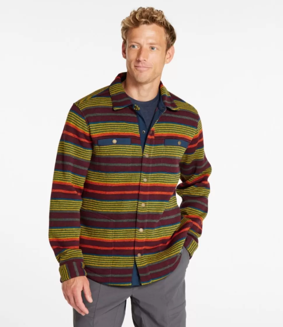 Clearance "Men's Bean's Sweater Fleece Shirt Jac, Print" Shirts | Fleece