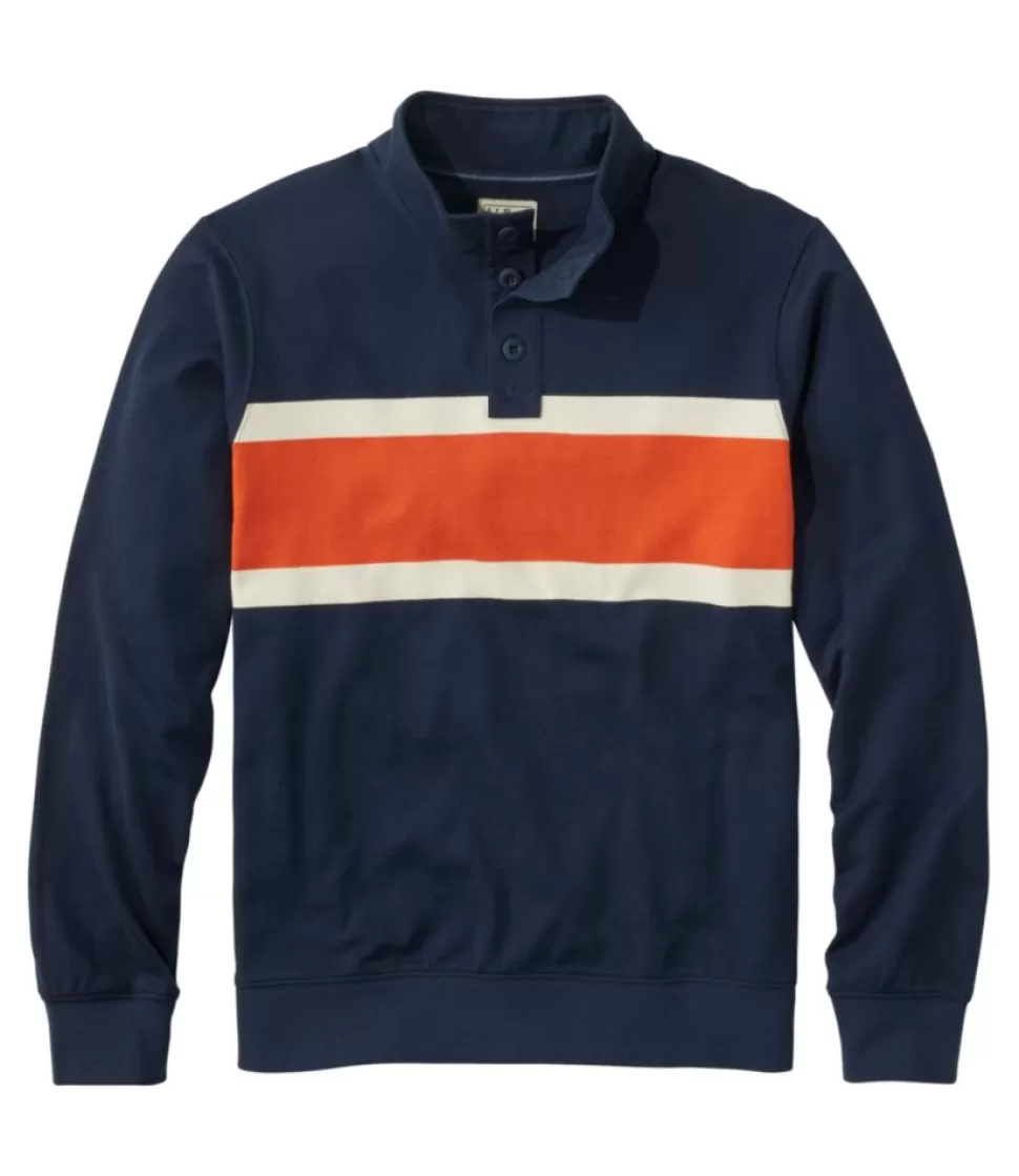 Flash Sale "Men's Bean's Vintage Soft Rugby, Mockneck, Chest Stripe" Shirts