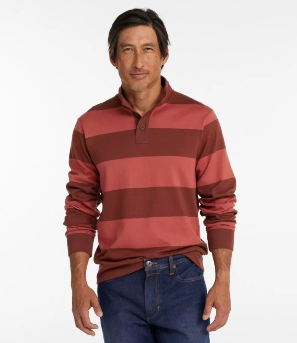 Cheap "Men's Bean's Vintage Soft Rugby, Mockneck, Stripe" Shirts