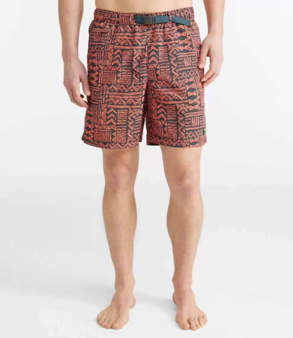 Hot "Men's Classic Supplex Sport Shorts, Belted, Print, 8"" Swimwear | Activewear