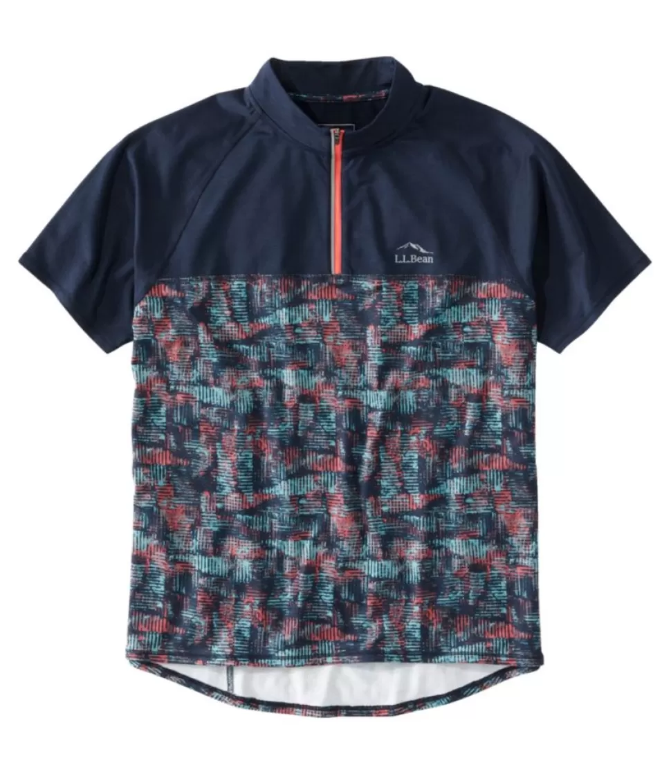 Clearance "Men's Comfort Cycling Jersey, Short-Sleeve Print" Cycling