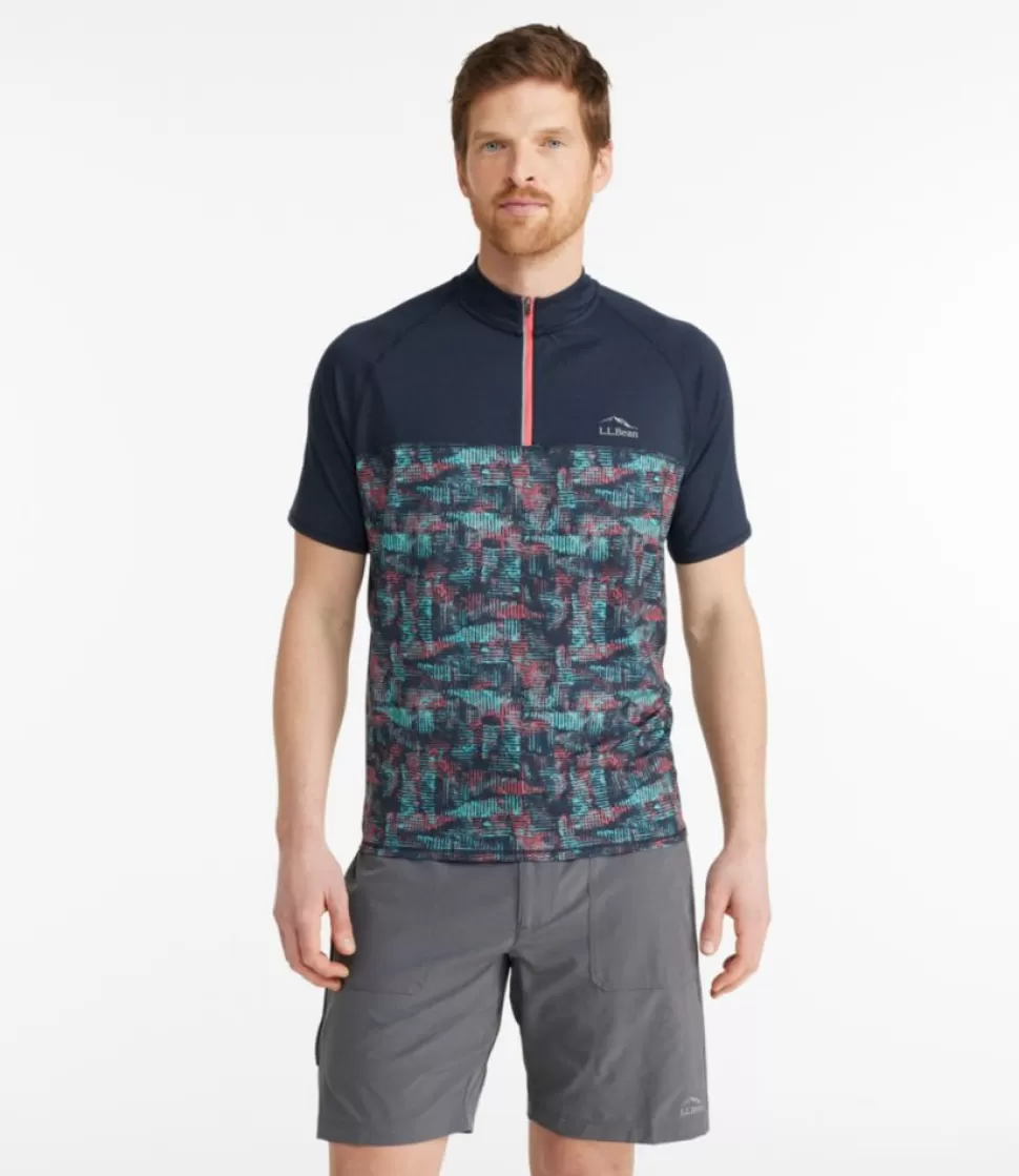 Clearance "Men's Comfort Cycling Jersey, Short-Sleeve Print" Cycling