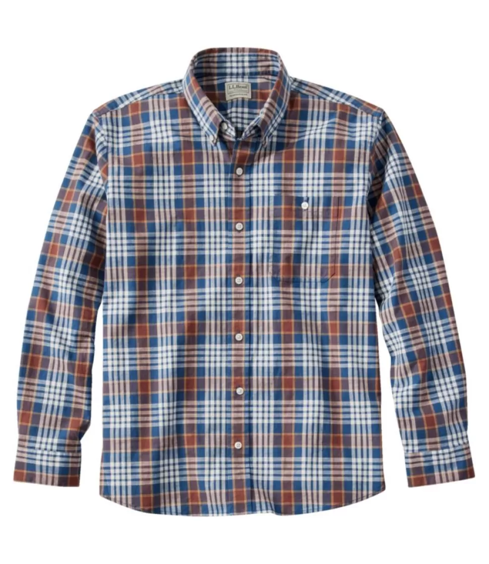 Discount "Men's Comfort Stretch Chambray Shirt, Traditional Untucked Fit, Long-Sleeve, Print" Shirts
