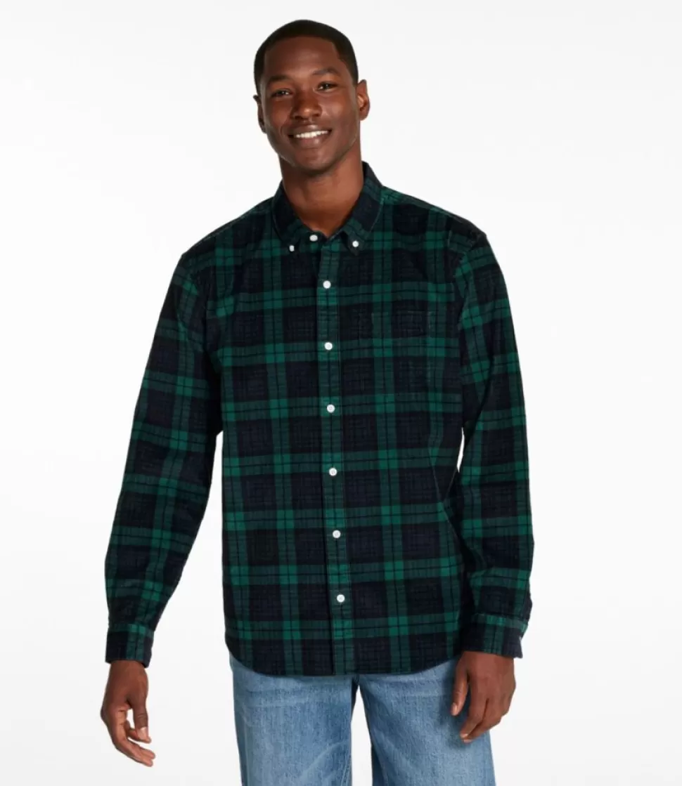 Shop "Men's Comfort Stretch Corduroy Shirt, Long-Sleeve, Traditional Untucked Fit, Print" Shirts