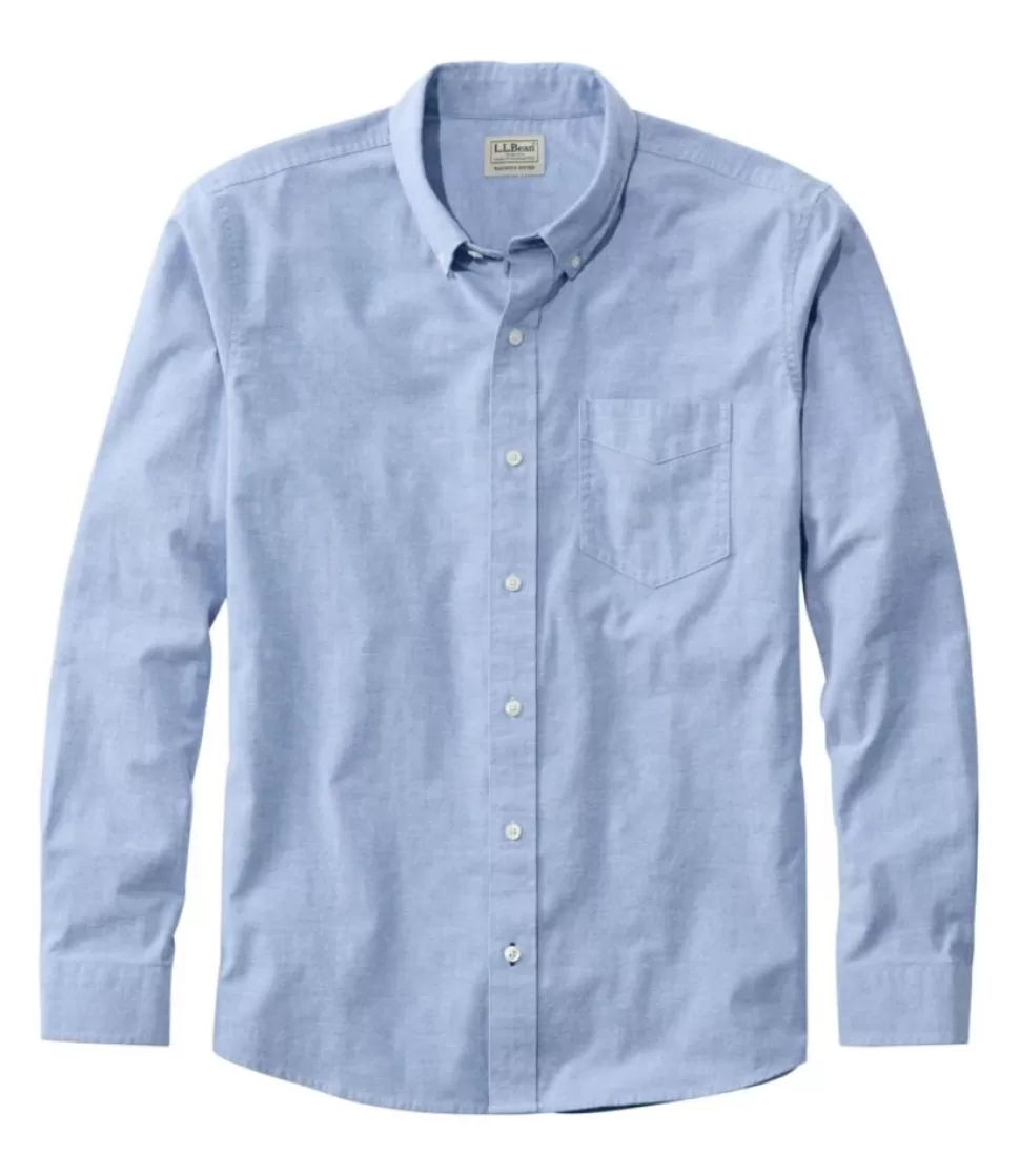Outlet "Men's Comfort Stretch Oxford Shirt, Slightly Fitted Untucked Fit" Shirts
