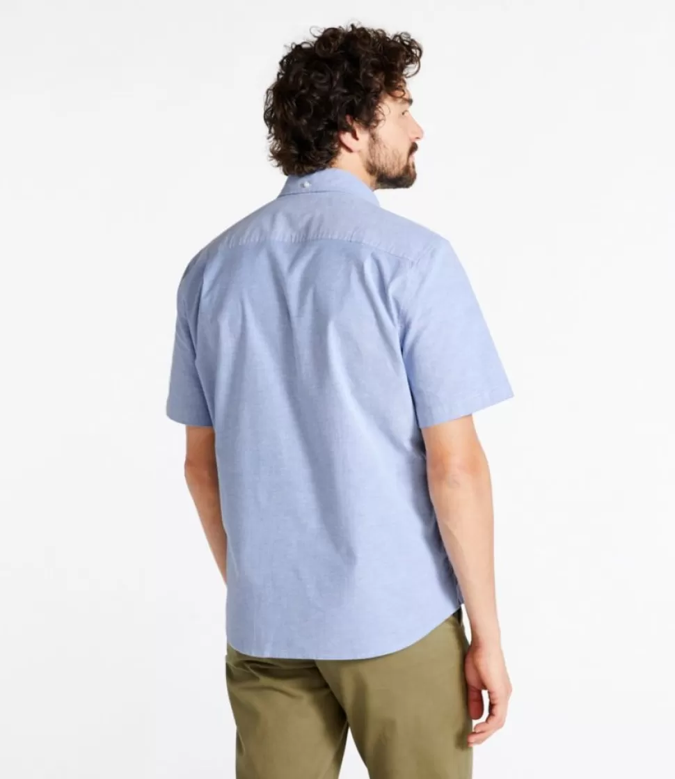 Outlet "Men's Comfort Stretch Oxford Shirt, Slightly Fitted Untucked Fit, Short-Sleeve" Shirts