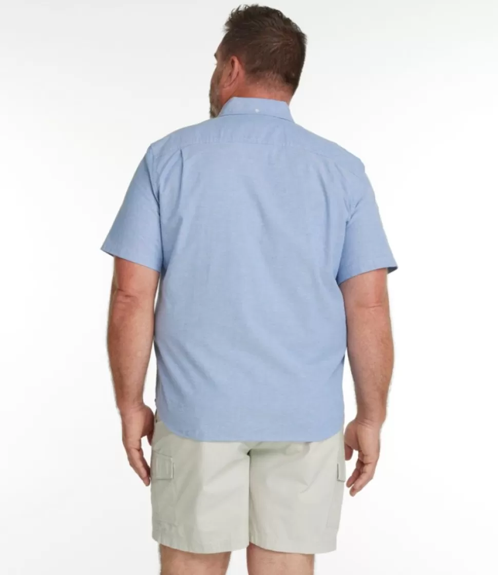 Outlet "Men's Comfort Stretch Oxford Shirt, Slightly Fitted Untucked Fit, Short-Sleeve" Shirts