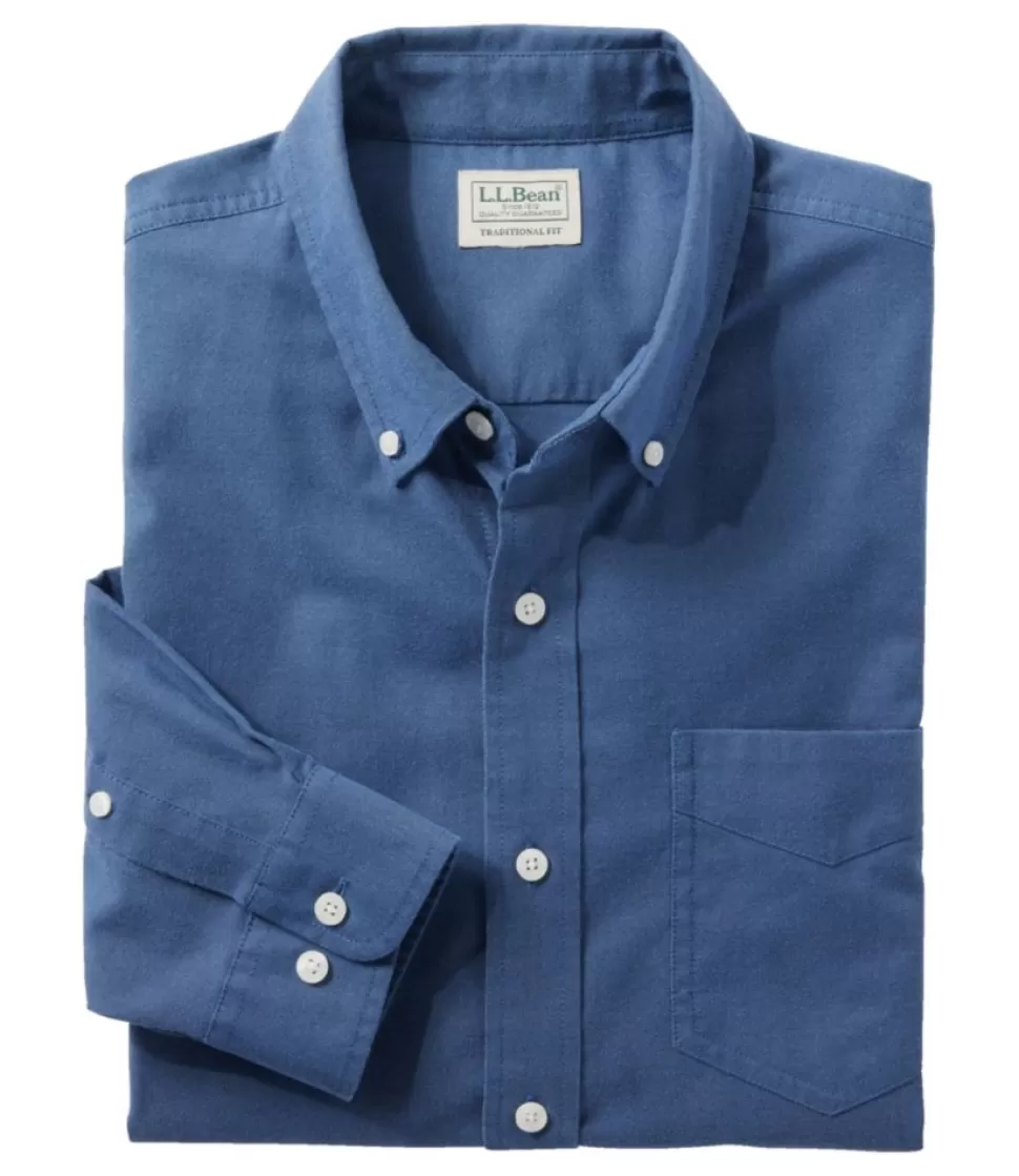 New "Men's Comfort Stretch Oxford Shirt, Traditional Untucked Fit" Shirts
