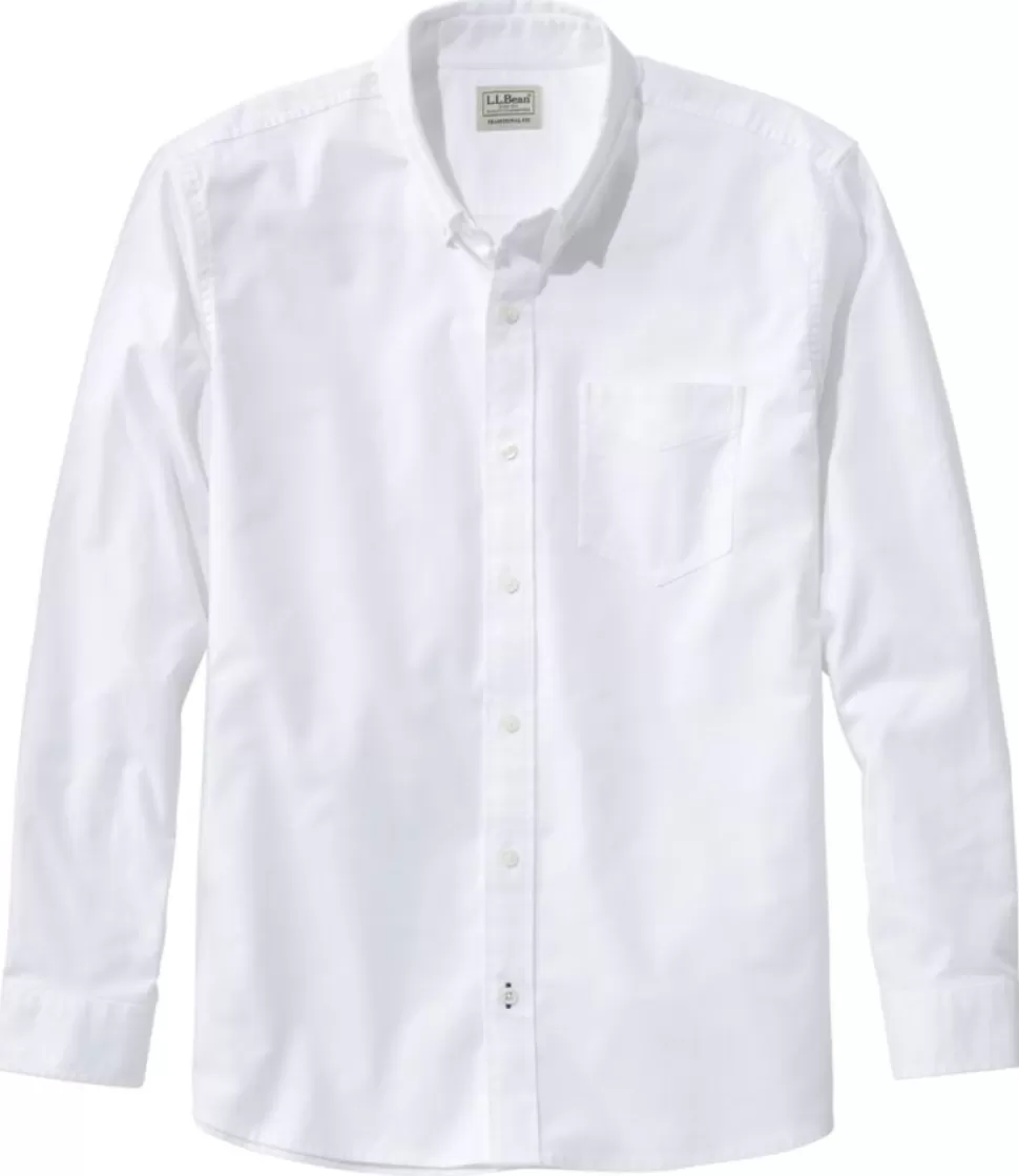 New "Men's Comfort Stretch Oxford Shirt, Traditional Untucked Fit" Shirts