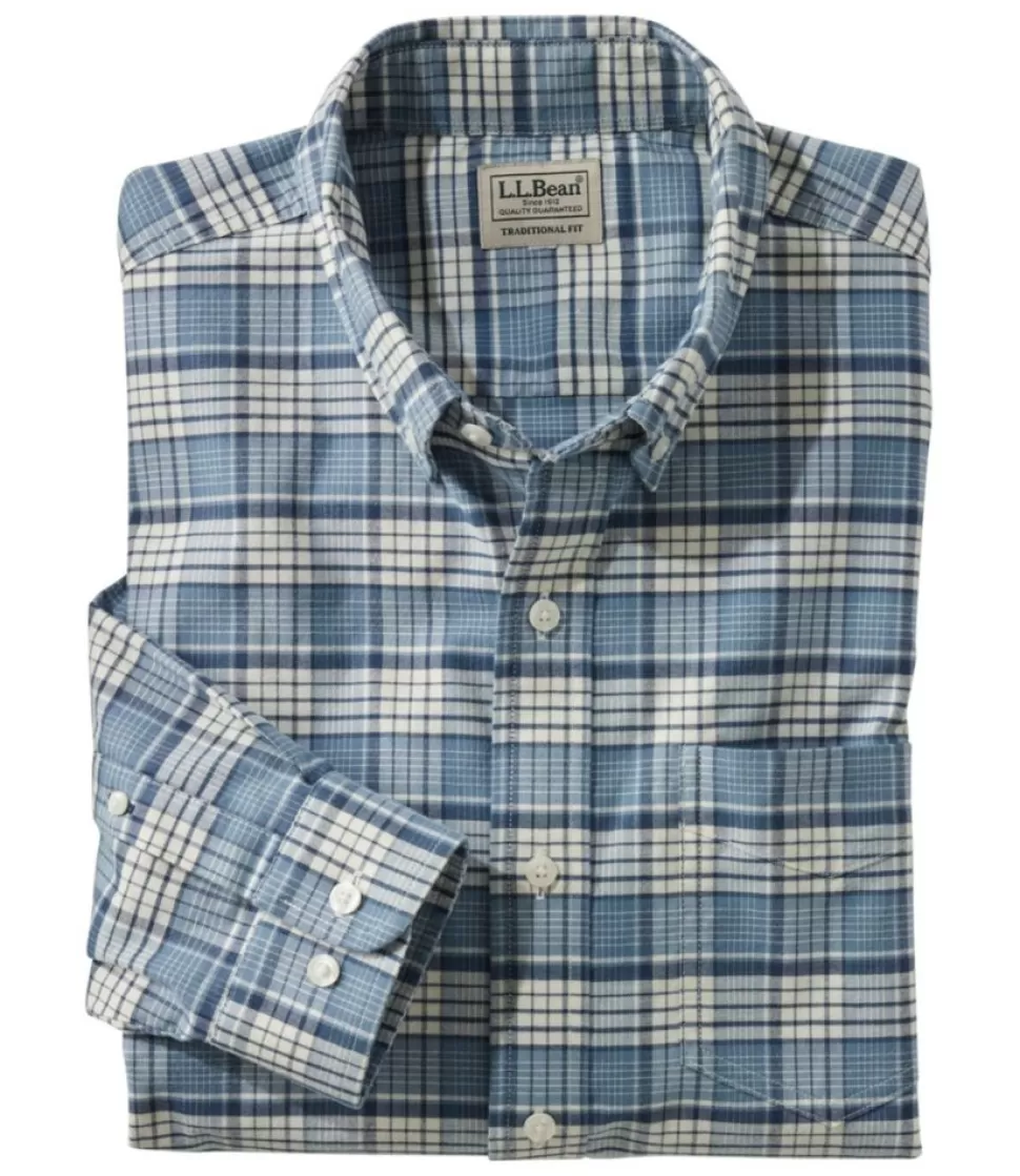 Cheap "Men's Comfort Stretch Oxford Shirt, Traditional Untucked Fit, Plaid" Shirts