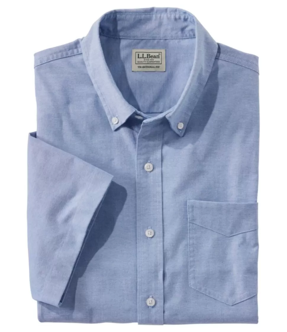Flash Sale "Men's Comfort Stretch Oxford, Traditional Untucked Fit, Short-Sleeve" Shirts