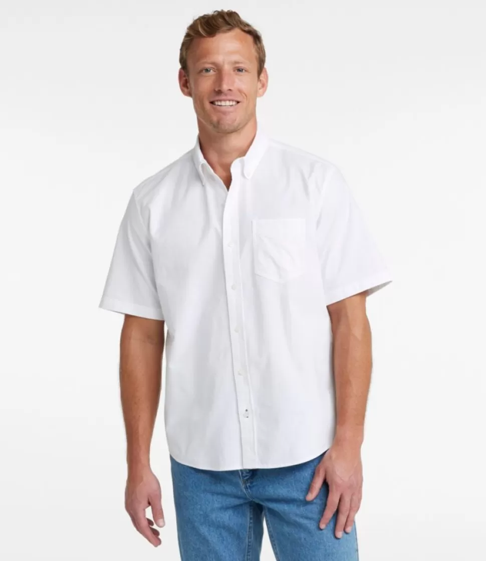 Flash Sale "Men's Comfort Stretch Oxford, Traditional Untucked Fit, Short-Sleeve" Shirts